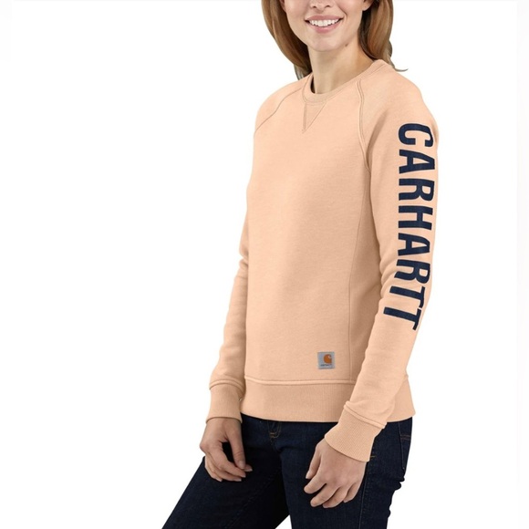 Carhartt Cream Crewneck Sweater with Raglan Sleeves - Picture 1 of 5